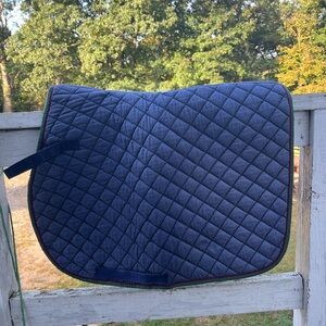Weatherbeeta saddle pad blue with red and green trim